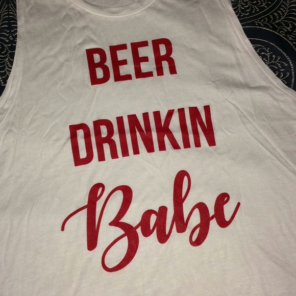 1️⃣ SMALL LEFT❗️💪🏻 Beer Drinkin Babe tank 🤘🏻 - Picture 3 of 4